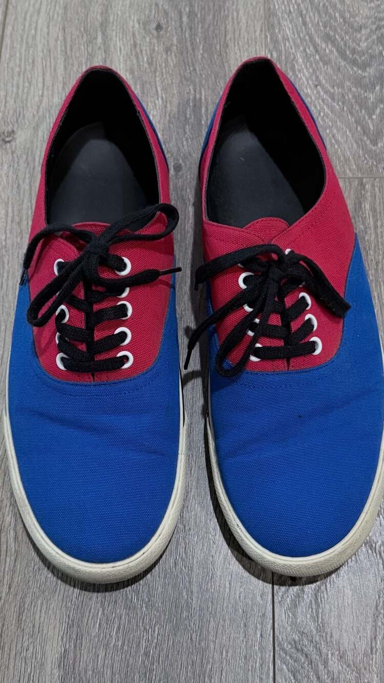 Celine Blue Red Cloth Trainers Size 39 EU